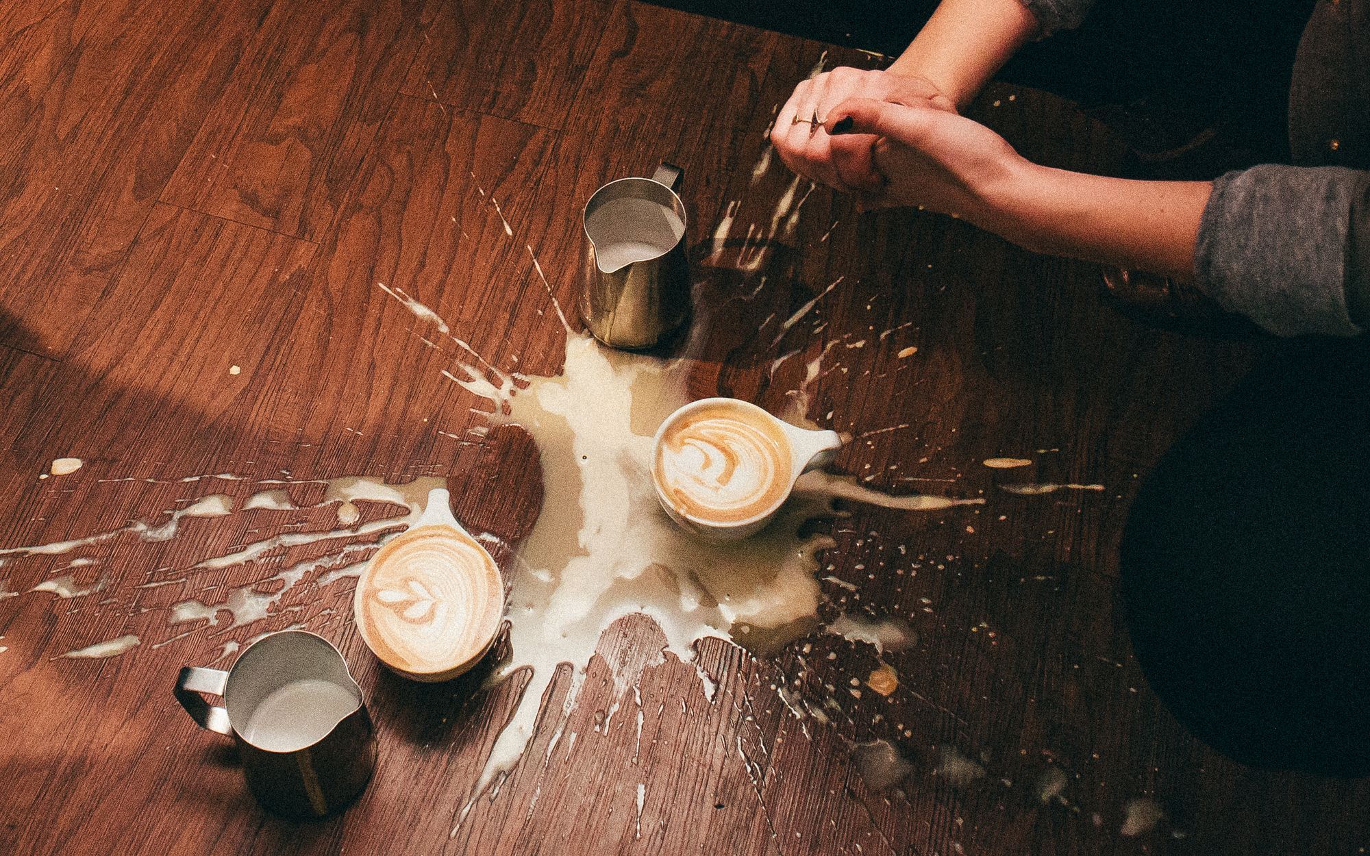 spilled latte